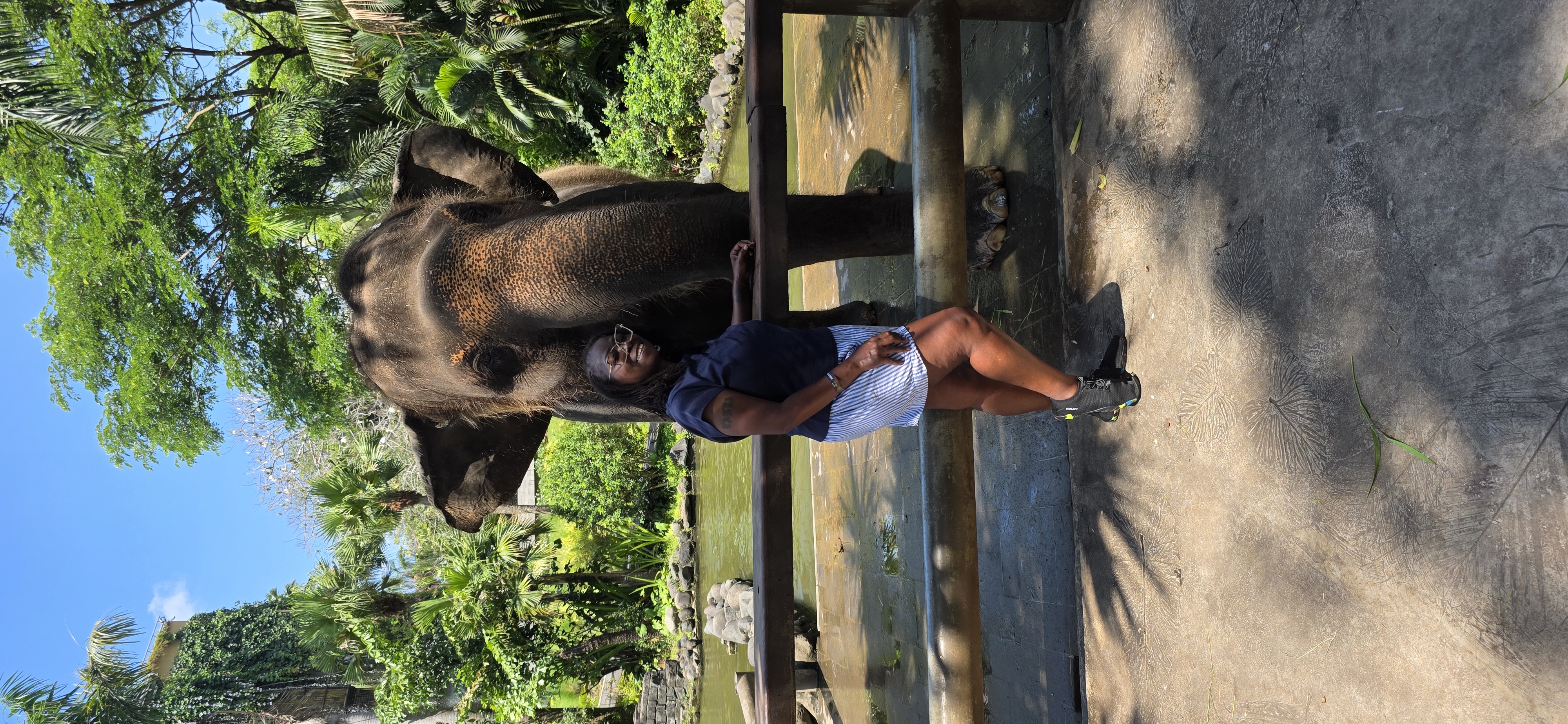 Traveler visiting Bali Zoo